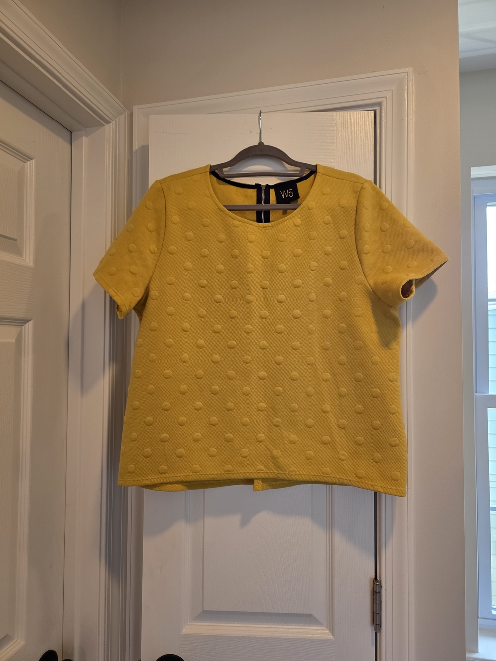 W5 Bright Yellow Textured Dot Short Sleeve Tee